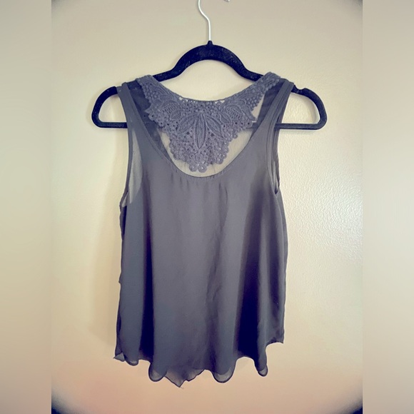 New without Tags Sheer black flowy top - Picture 2 of 3